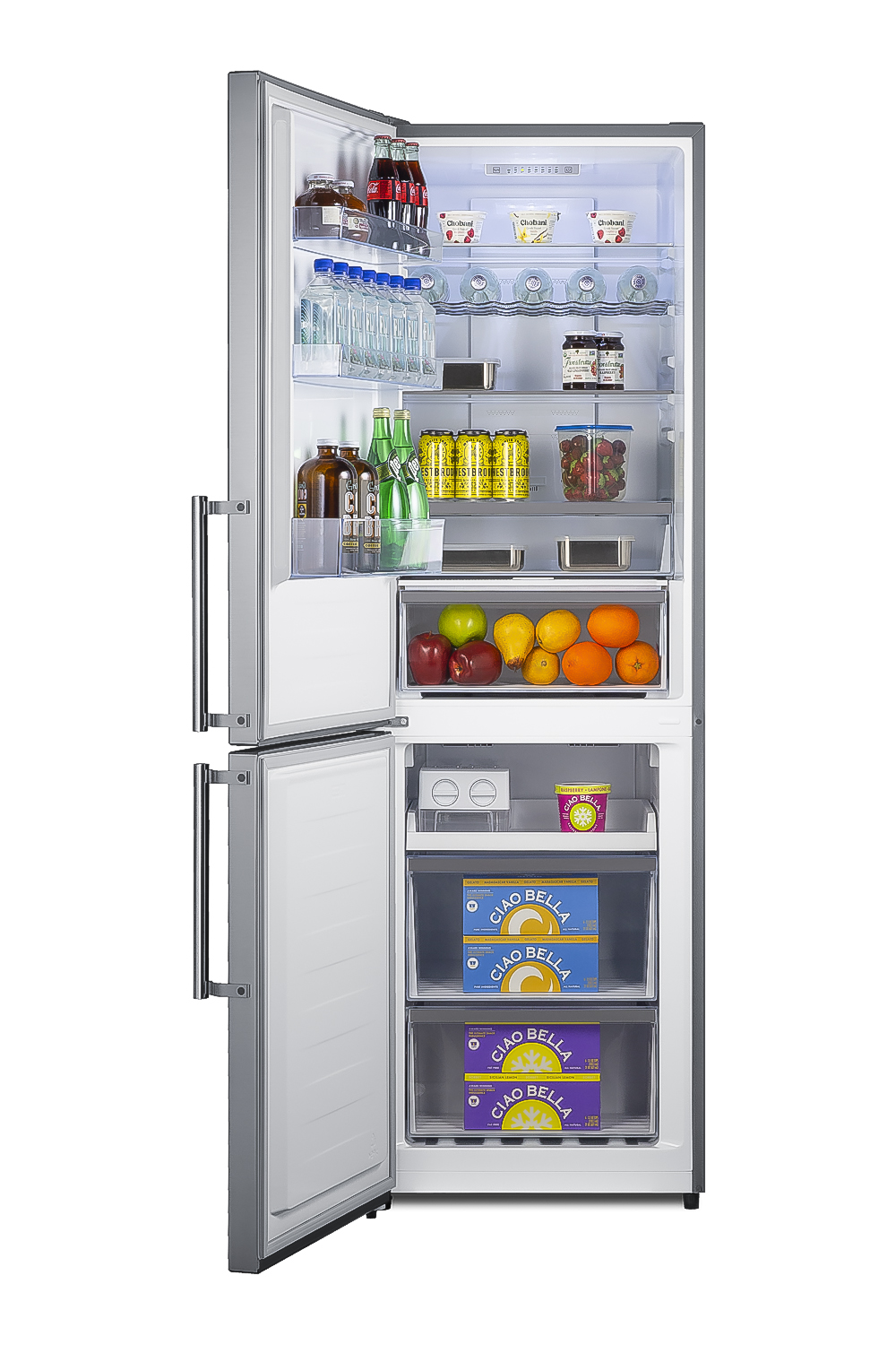 Summit Appliance 24" W Stainless Steel Door Bottom Freezer Refrigerator - View 5 | Fridge.com