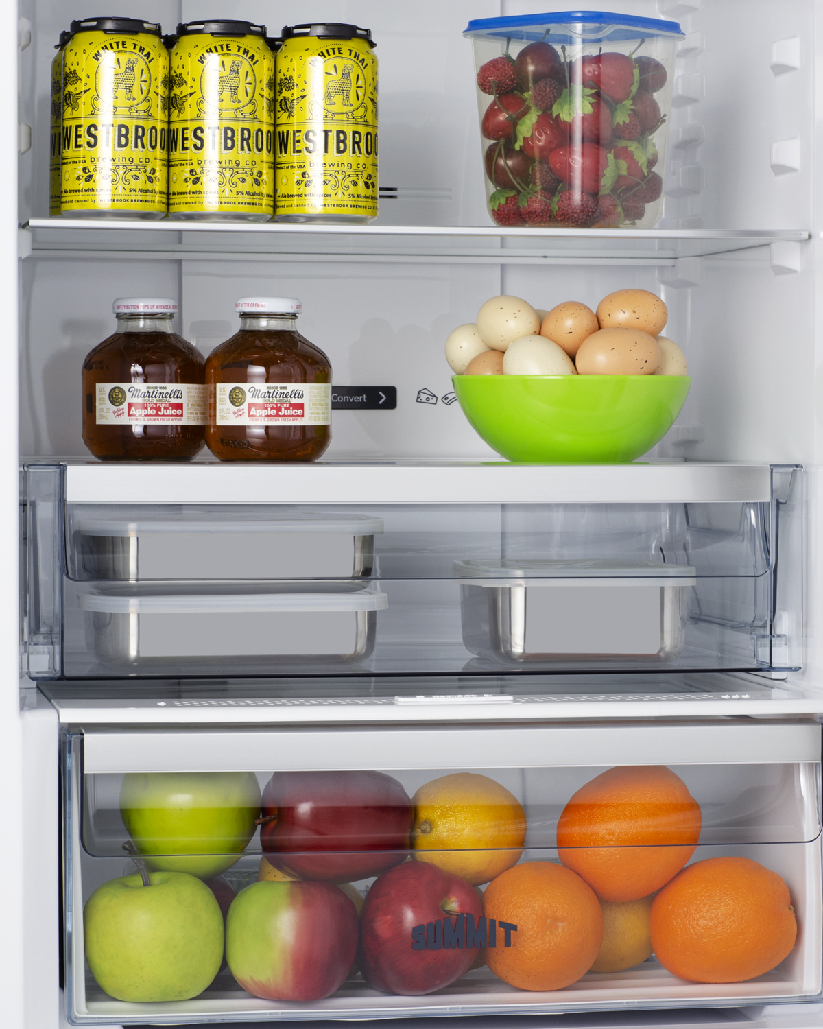Summit Appliance 24" 10.6 Cubic Feet Energy Star Bottom Freezer Refrigerator - View 6 | Fridge.com