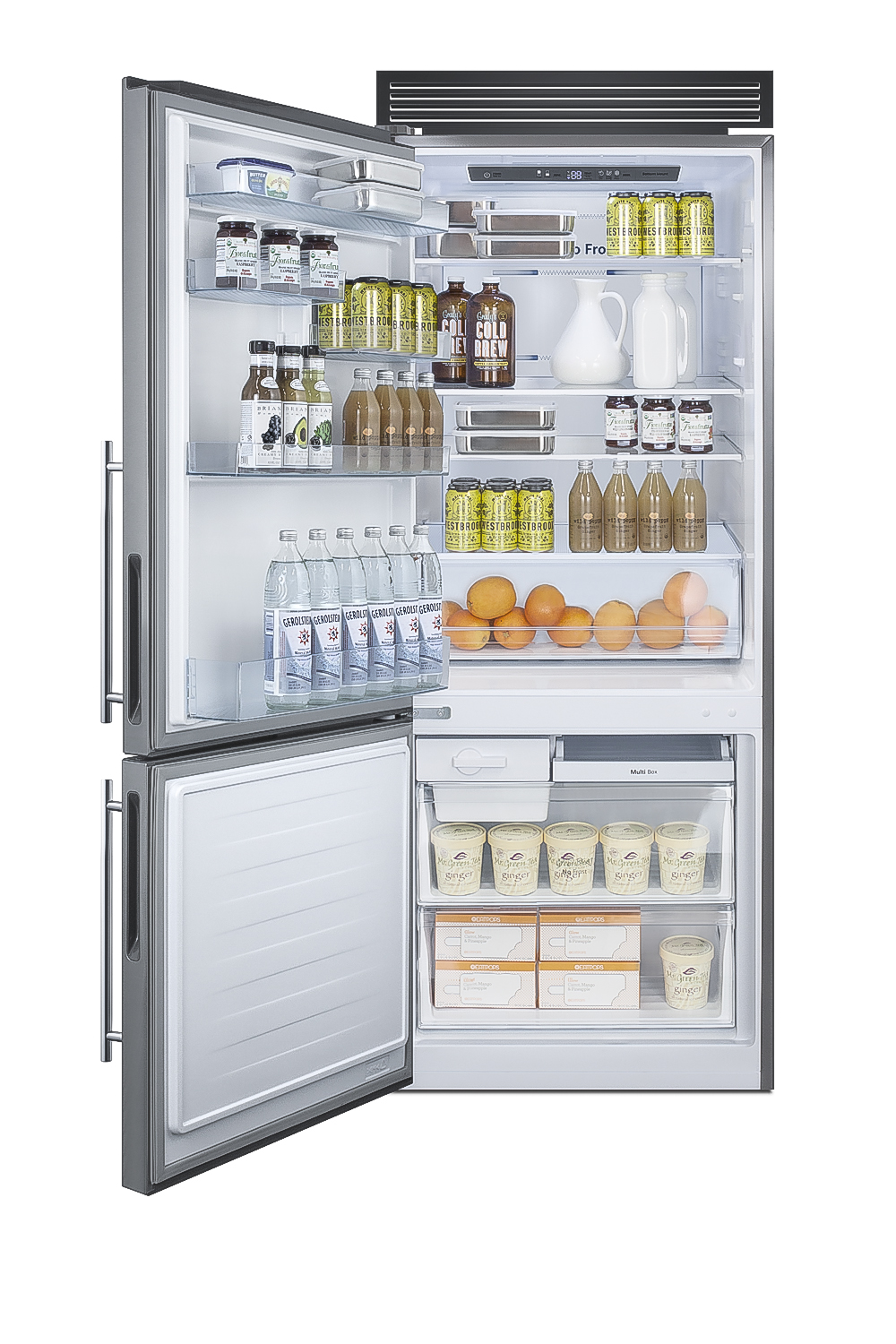 Summit 28 Inch 28" Counter Depth Bottom Freezer Refrigerator FFBF279SSXH72LHD - View 5 | Fridge.com