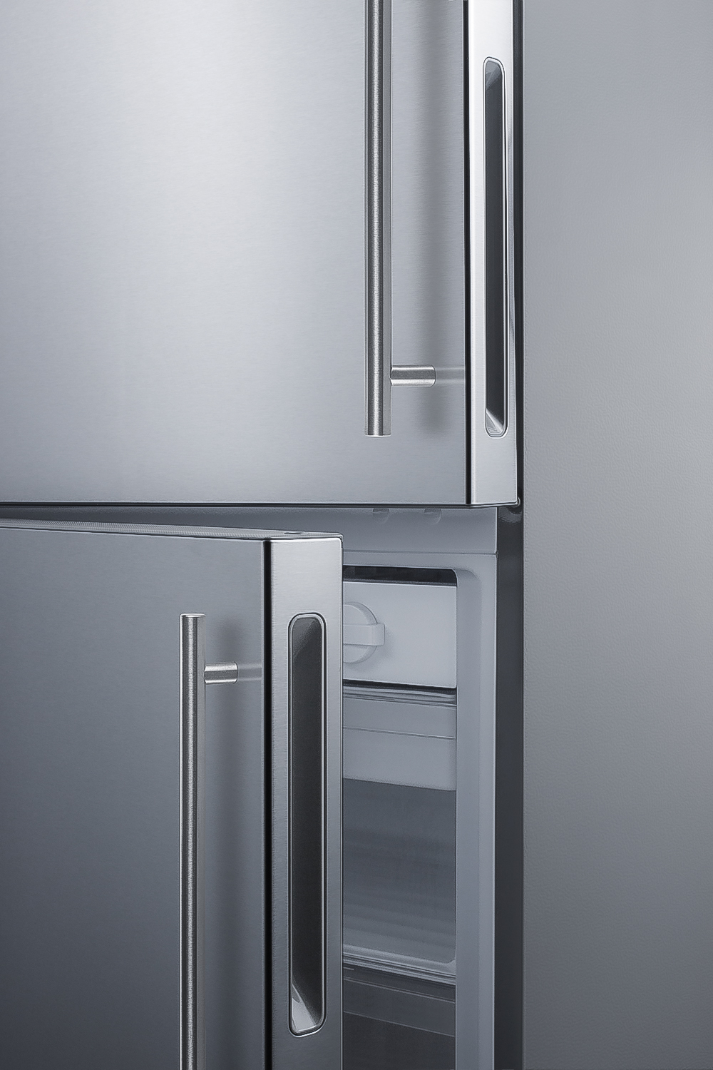 Summit 28 Inch 28" Counter Depth Bottom Freezer Refrigerator FFBF279SSXH72LHD - View 6 | Fridge.com