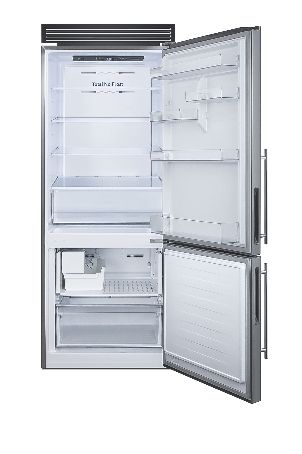 Summit 28 Inch 28" Counter Depth Bottom Freezer Refrigerator FFBF279SSXIMH72 - View 2 | Fridge.com