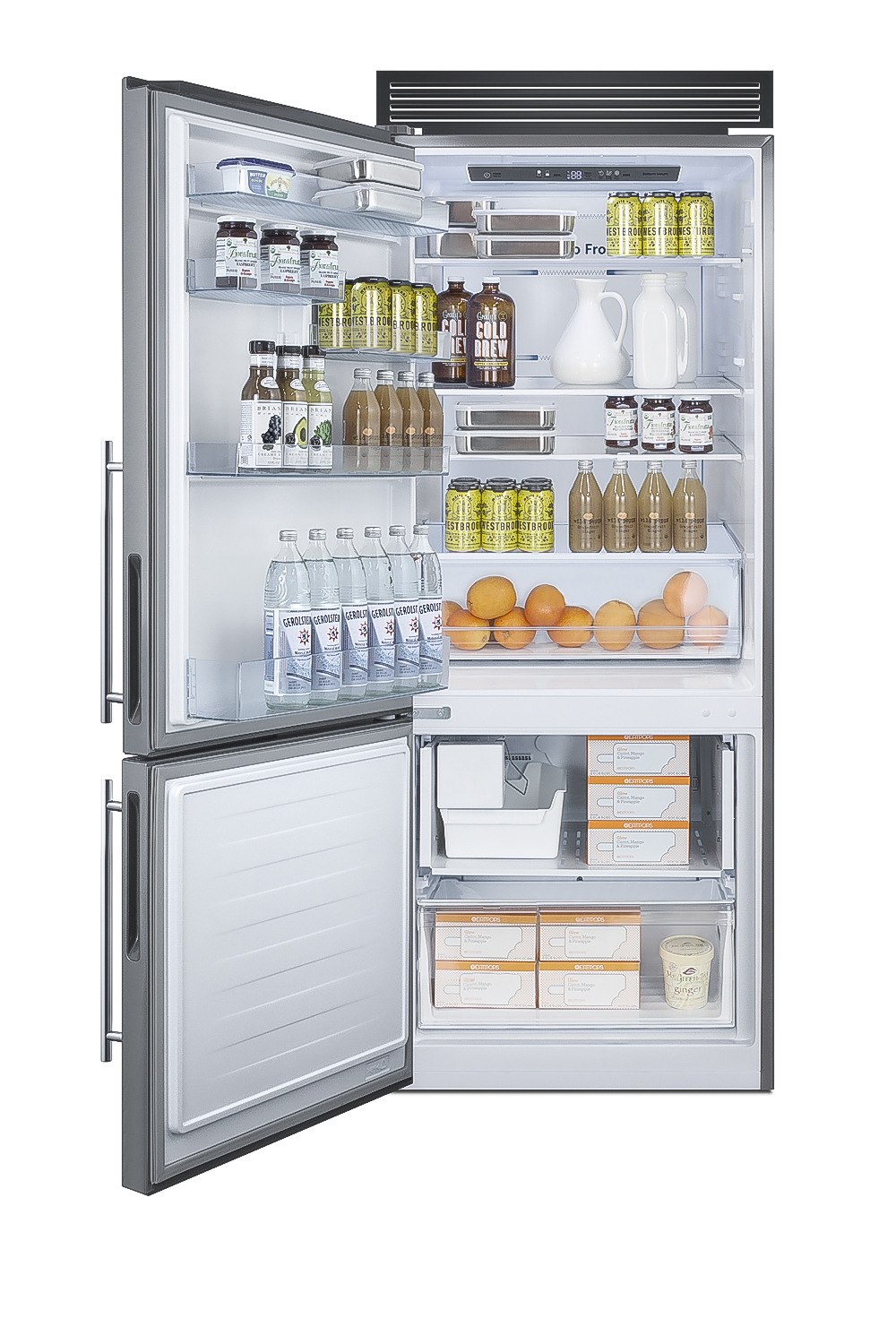 Summit Appliance 28" 14.6 Cubic Feet Bottom Freezer Refrigerator - View 3 | Fridge.com