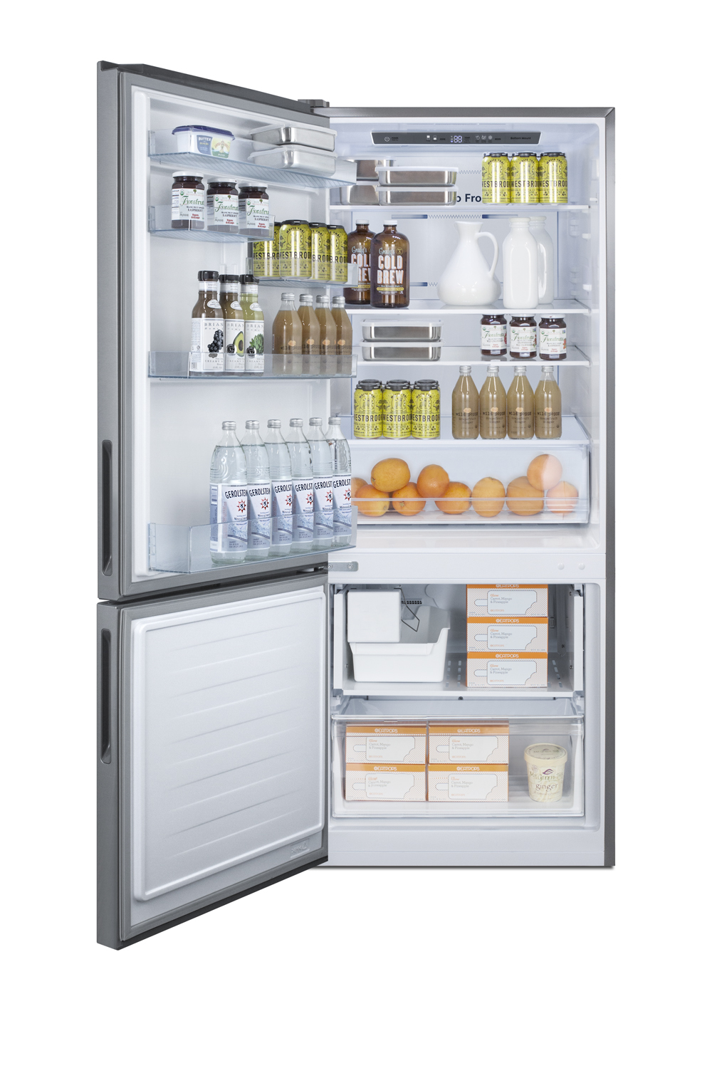 Summit 28 Inch 28" Counter Depth Bottom Freezer Refrigerator FFBF279SSXIMLHD - View 3 | Fridge.com