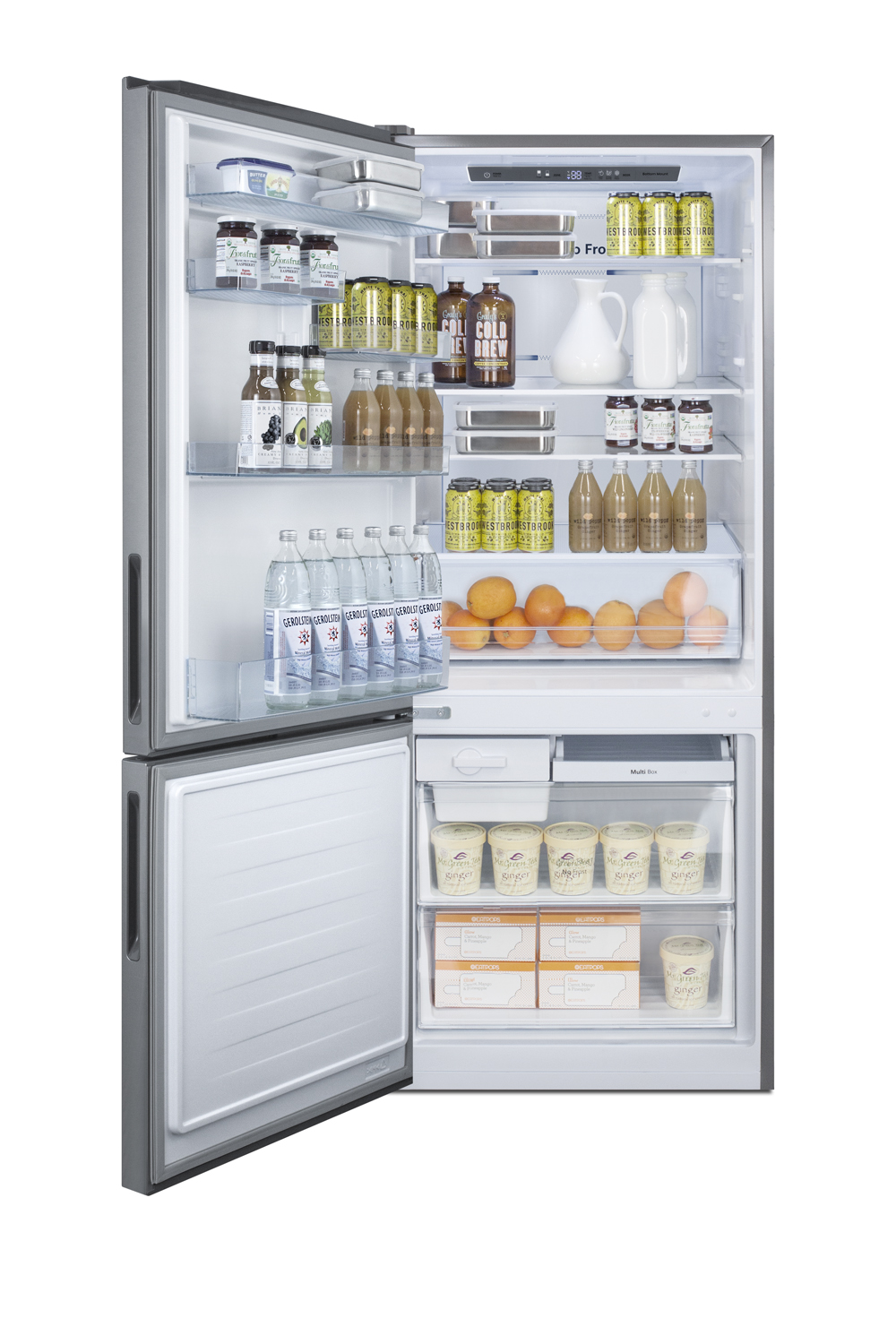 Summit 28 Inch Counter Depth Bottom Freezer Refrigerator FFBF279SSXLHD - View 5 | Fridge.com