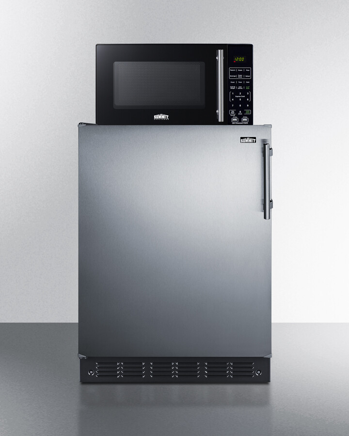 Summit 24 Inch Freestanding Refrigerator MRF708BLSSALHD | Fridge.com
