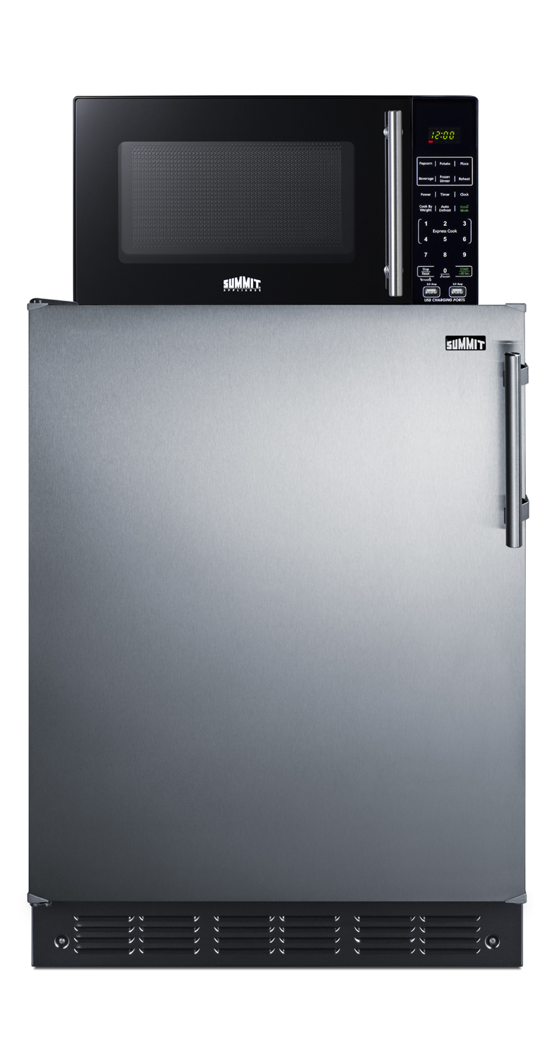 Summit 24 Inch Freestanding Refrigerator MRF708BLSSALHD | Fridge.com