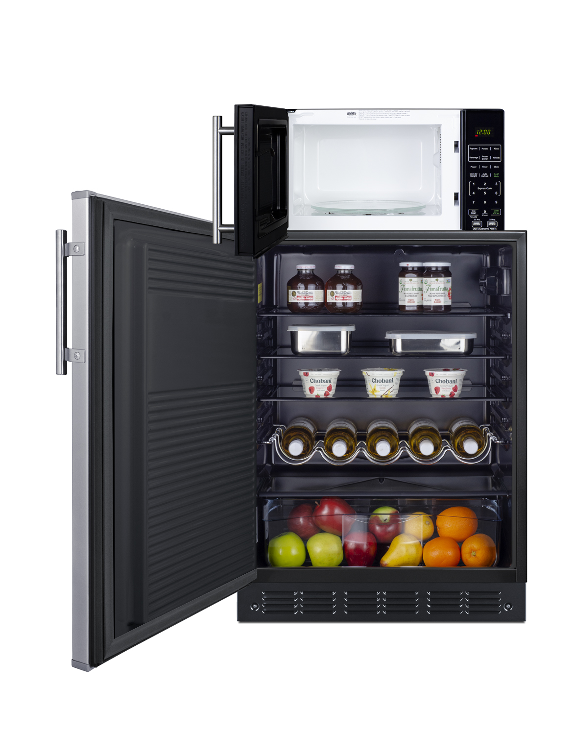 Summit 24 Inch Freestanding Refrigerator MRF708BLSSALHD - View 4 | Fridge.com