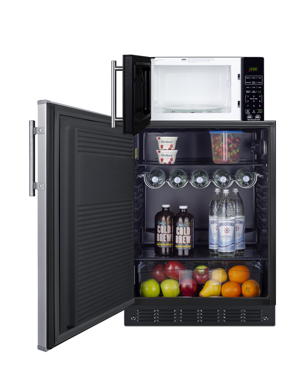 Summit 24 Inch Freestanding Refrigerator MRF708BLSSALHD - View 5 | Fridge.com