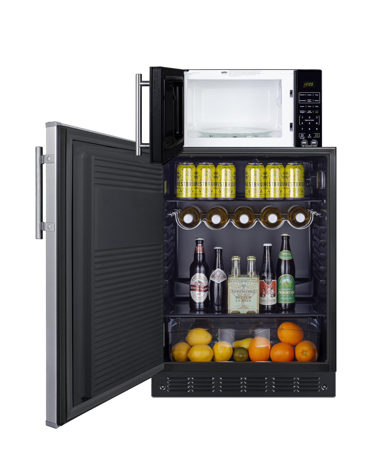 Summit 24 Inch Freestanding Refrigerator MRF708BLSSALHD - View 6 | Fridge.com