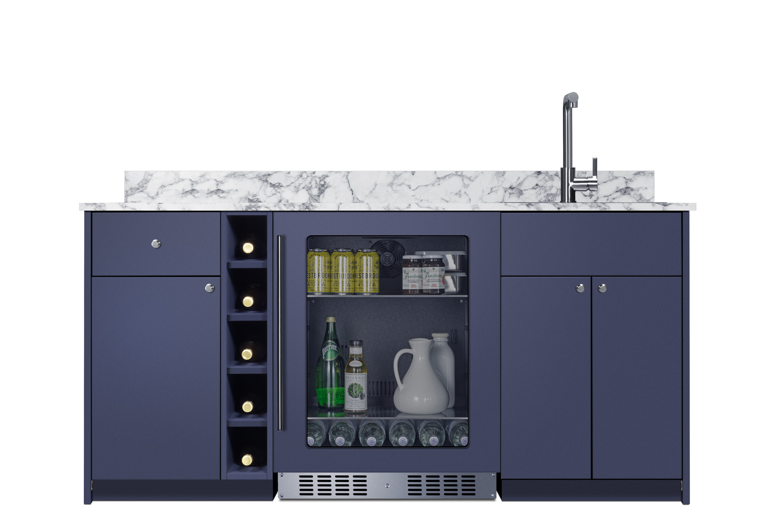 Summit Appliance Oasis Turnkey Wet Bar With Beverage Center, Sink, And Storage, ADA Height - View 3 | Fridge.com