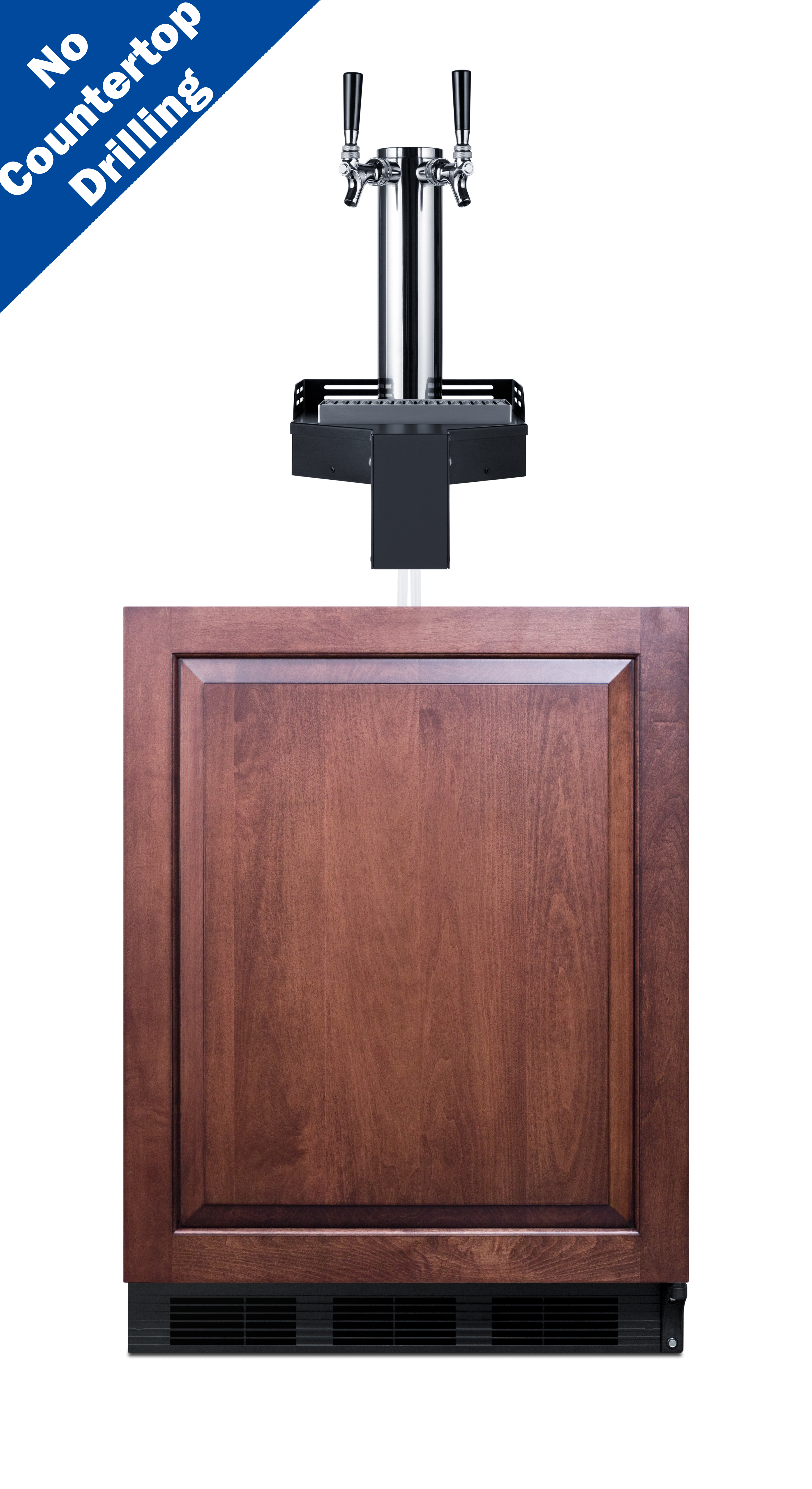 Summit Appliance 24" Wide Floating Tap  Built-In ADA-Compliant Panel Ready Beer Kegerator - View 2 | Fridge.com