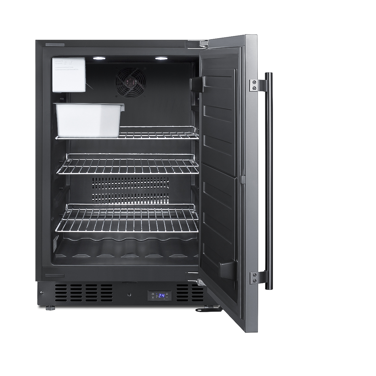 Summit 24" Built In Undercounter Compact Upright Freezer SCFF53BSSIM | Fridge.com