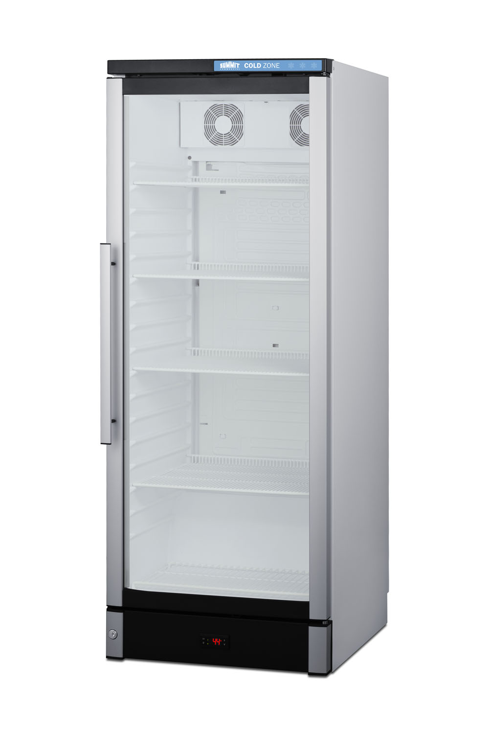 Summit Appliance 23.38'' W Freestanding 308 Cans (12 oz.) 9.9 Cubic Feet Beverage Cooler With Glass Door - View 3 | Fridge.com