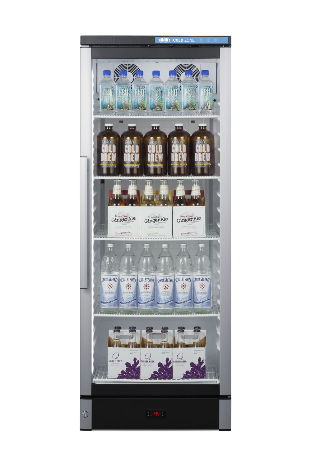 Summit Appliance 23.38'' W Freestanding 308 Cans (12 oz.) 9.9 Cubic Feet Beverage Cooler With Glass Door - View 5 | Fridge.com