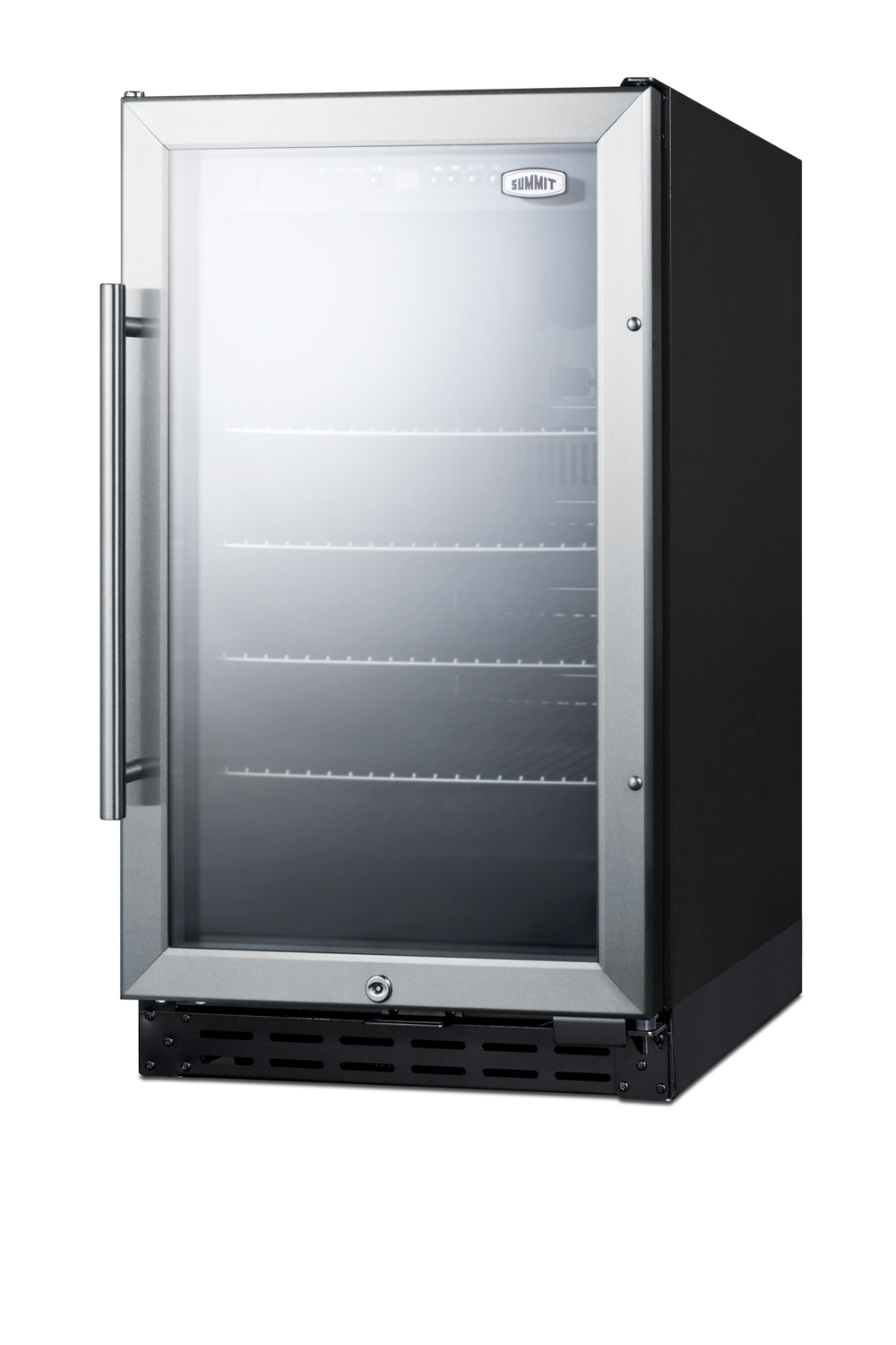 Summit Appliance 17.75'' W Convertible 108 Cans (12 oz.) 2.7 Cubic Feet Beverage Cooler With Reversible Glass Door - View 3 | Fridge.com