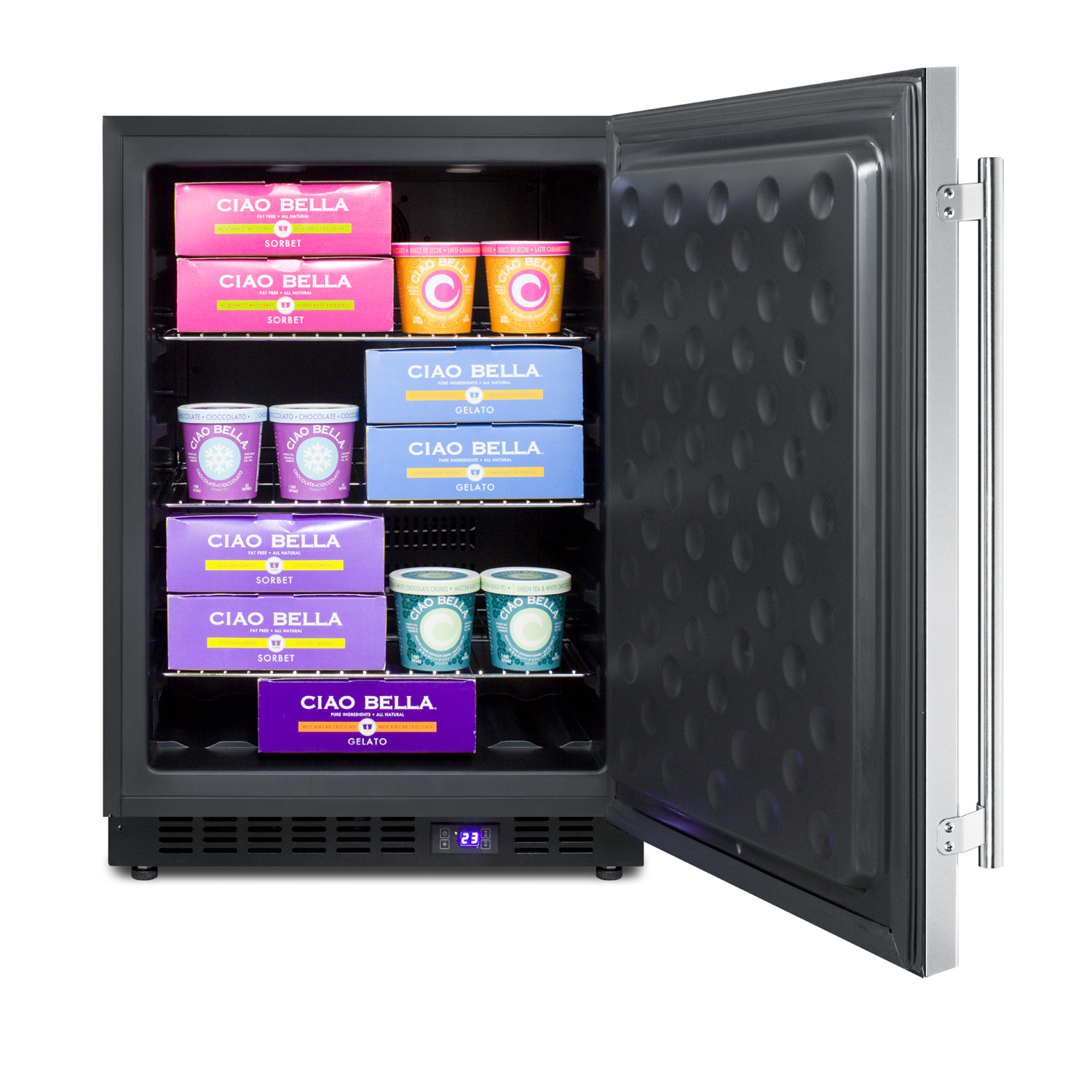 Summit 24" Freestanding/Built In Undercounter Counter Depth Compact Upright Freezer SPFF51OSCSS - View 5 | Fridge.com