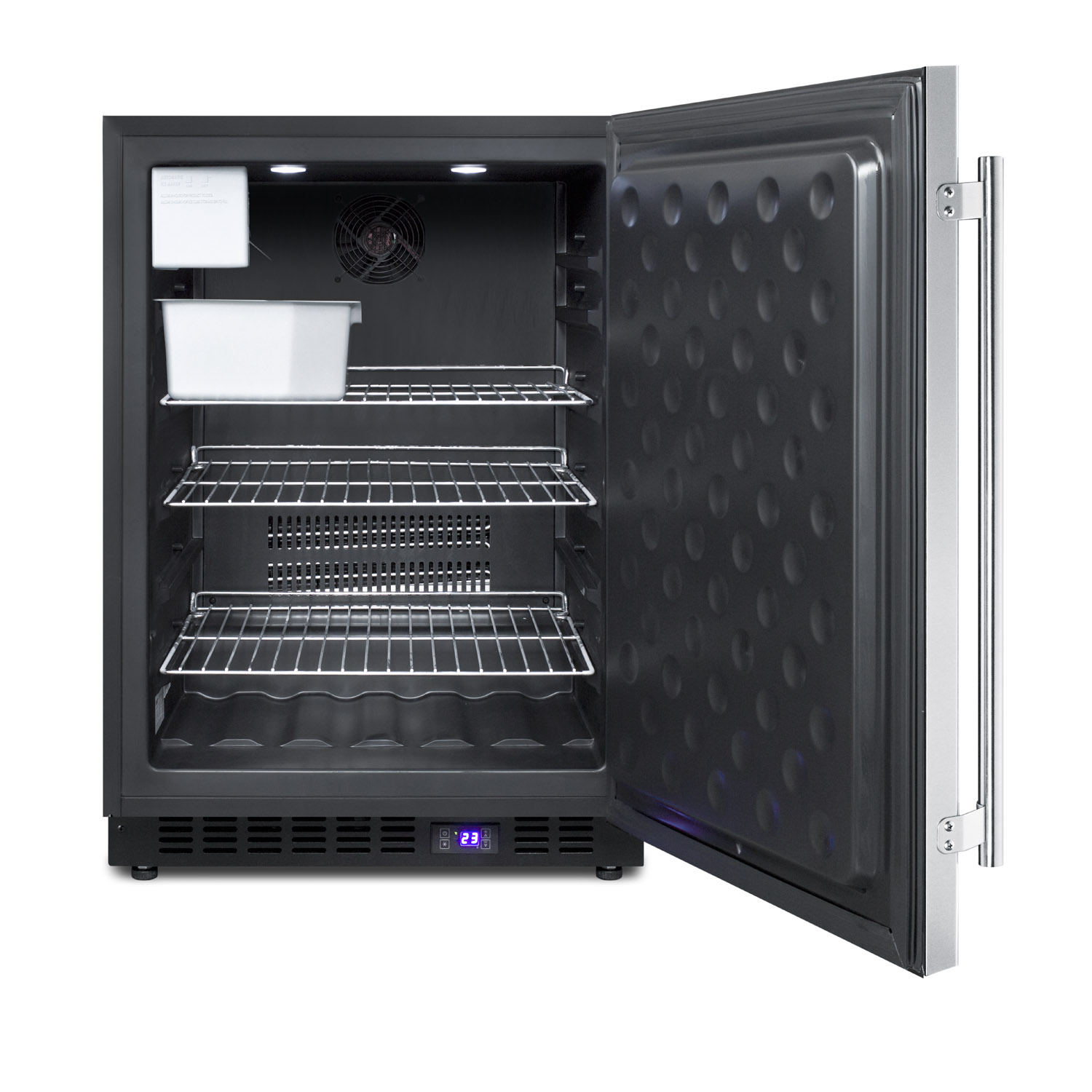 Summit 24" Freestanding/Built In Undercounter Counter Depth Compact Upright Freezer SPFF51OSCSSIM | Fridge.com