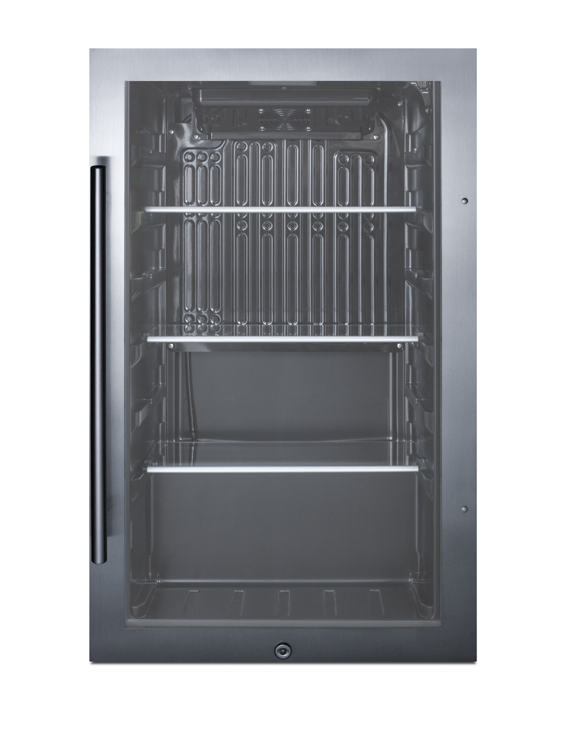 Summit Appliance 19'' W 110 Cans (12 oz.) 3.13 Cubic Feet Outdoor Rated Beverage Cooler With Reversible Glass Door - View 2 | Fridge.com