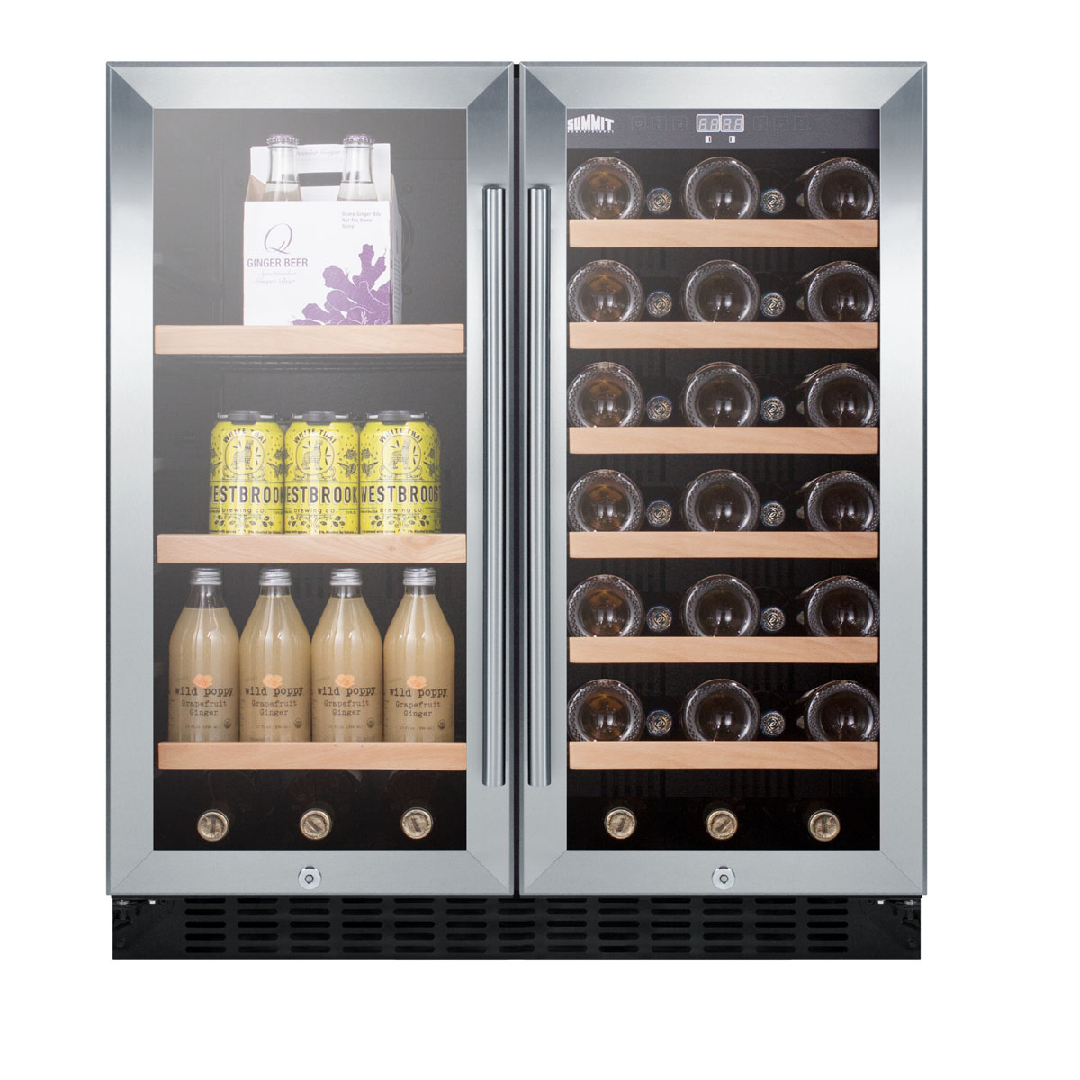Summit Appliance Dual Zone 29.5'' 33 Bottle Wine Refrigerator - View 3 | Fridge.com