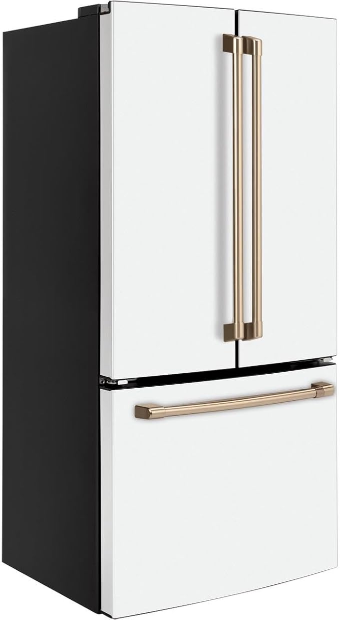 Café CWE19SP4NW2 18.6 cu. ft. French Door Refrigerator In Matte White, Fingerprint Resistant, Counter Depth And Energy Star - View 4 | Fridge.com