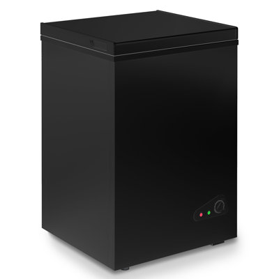3.5 Cubic Feet Chest Freezer, Freestanding Compact Top-Opening Deep Freezer with 7 Level Adjustable Thermostat & Removable Basket, Black | Fridge.com