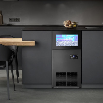 130 Lb. Daily Production Stainless Steel Under Counter/Freestanding Ice Maker with Clear Cube Ice | Fridge.com