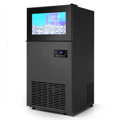 160 lb. Daily Production Stainless Steel Undercounter/Freestanding Ice Maker with Clear Cube Ice | Fridge.com