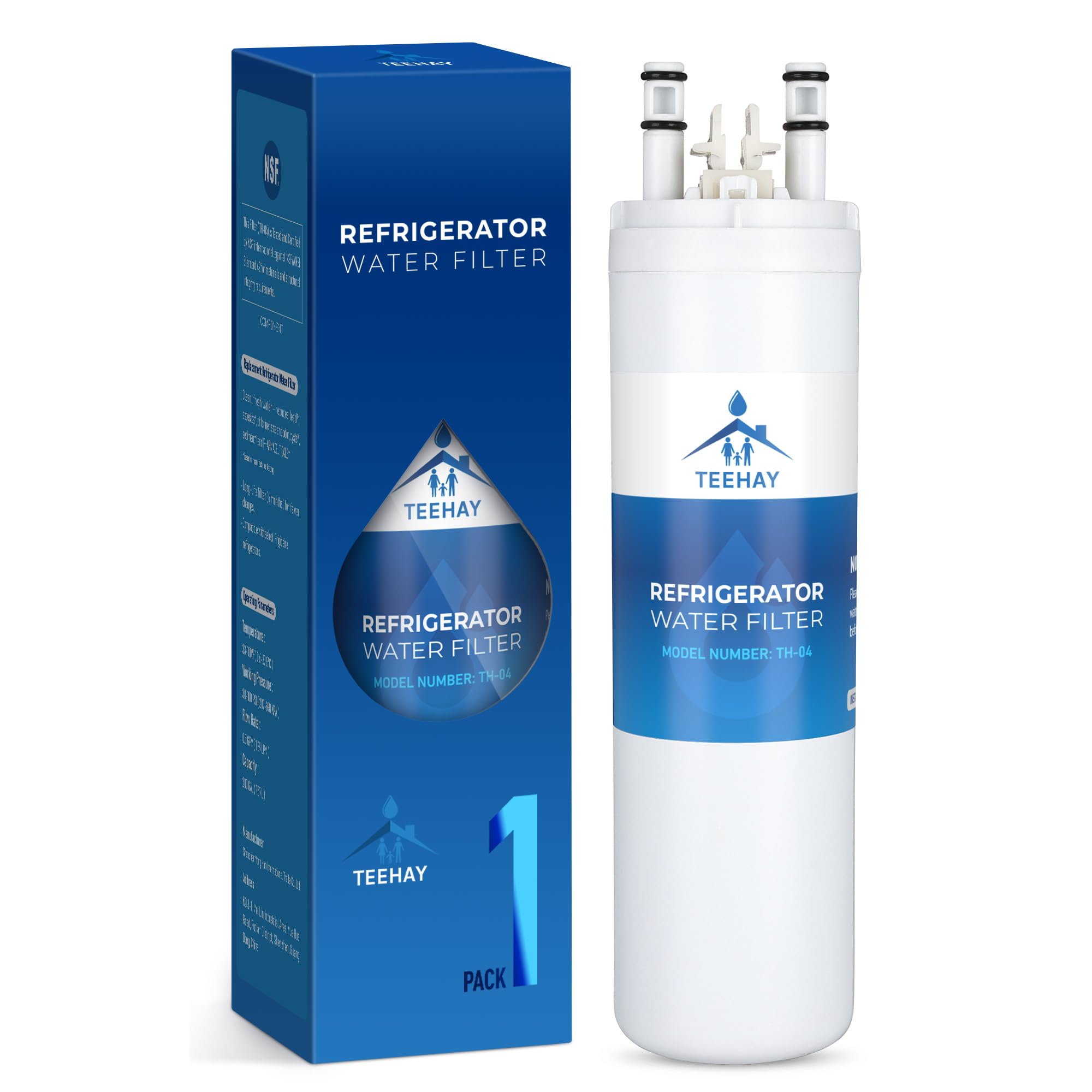 Teehay Wf3cb Refrigerator Water Filter, Compatible With Frigidaire Puresource3, 242086201, Ps3412266, Frigidaire Ffss2625ts, Ffhs2611lb, Ffhs2611pf, Ffss2615ts, Lfss2612tp, Fgus2642lf, 1 Pack - View 1 | Fridge.com