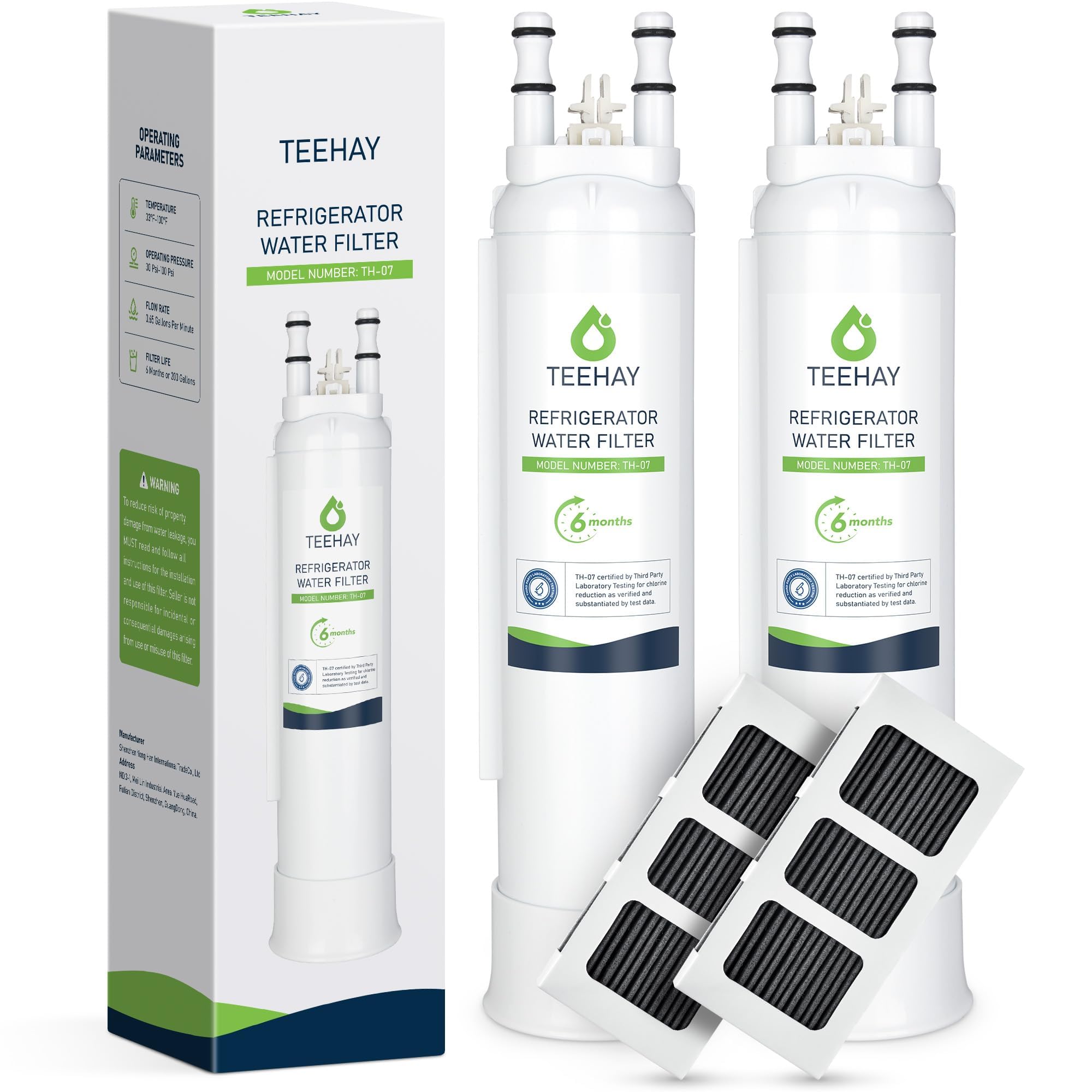 Teehay Pwf-1 FPPWFU01 Water Filter & Pureair Ultra Ii PAULTRA2 Air Filter Combo, Compatible With Frigidaire FRIGCOMBO13, FRSS2623AS, FRSS26L3AF, FRSS2323AS, FRSS2323AW, FRSS2623AB, FRSC2333AS, 2 Pack | Fridge.com