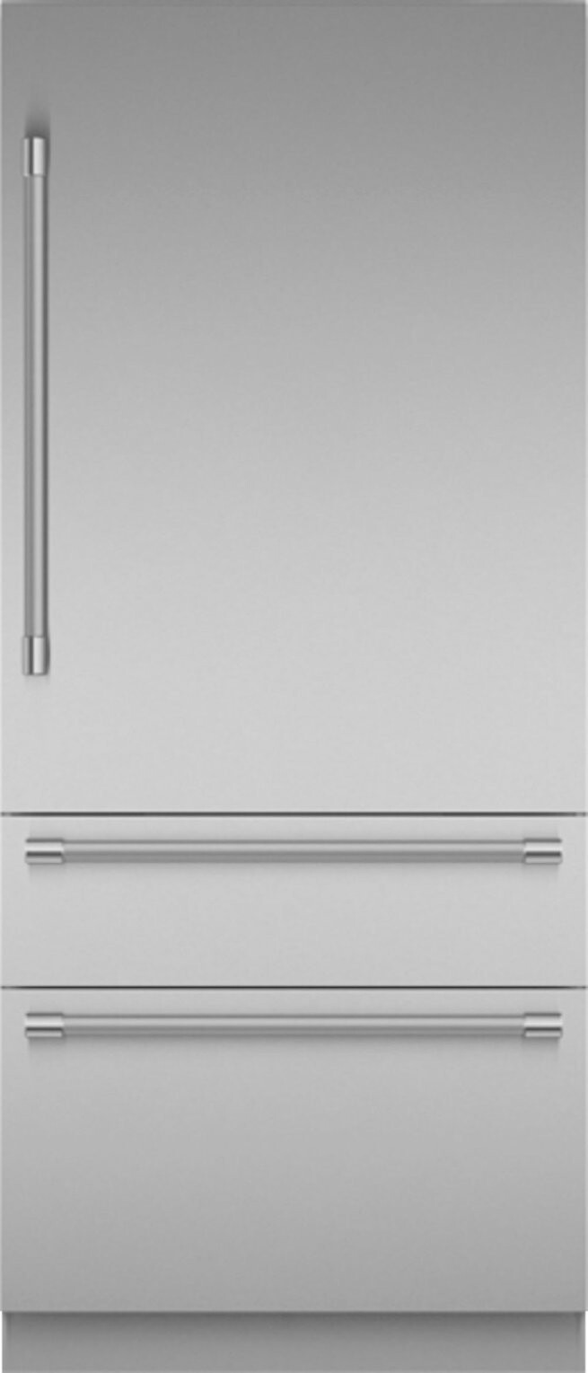 Thermador - Freedom Collection 36 in. Wide 18.8 Cu. Ft. Bottom Freezer Built-in Smart Refrigerator with Professional Series Handles - Stainless Steel — FIN-0018671 | Fridge.com