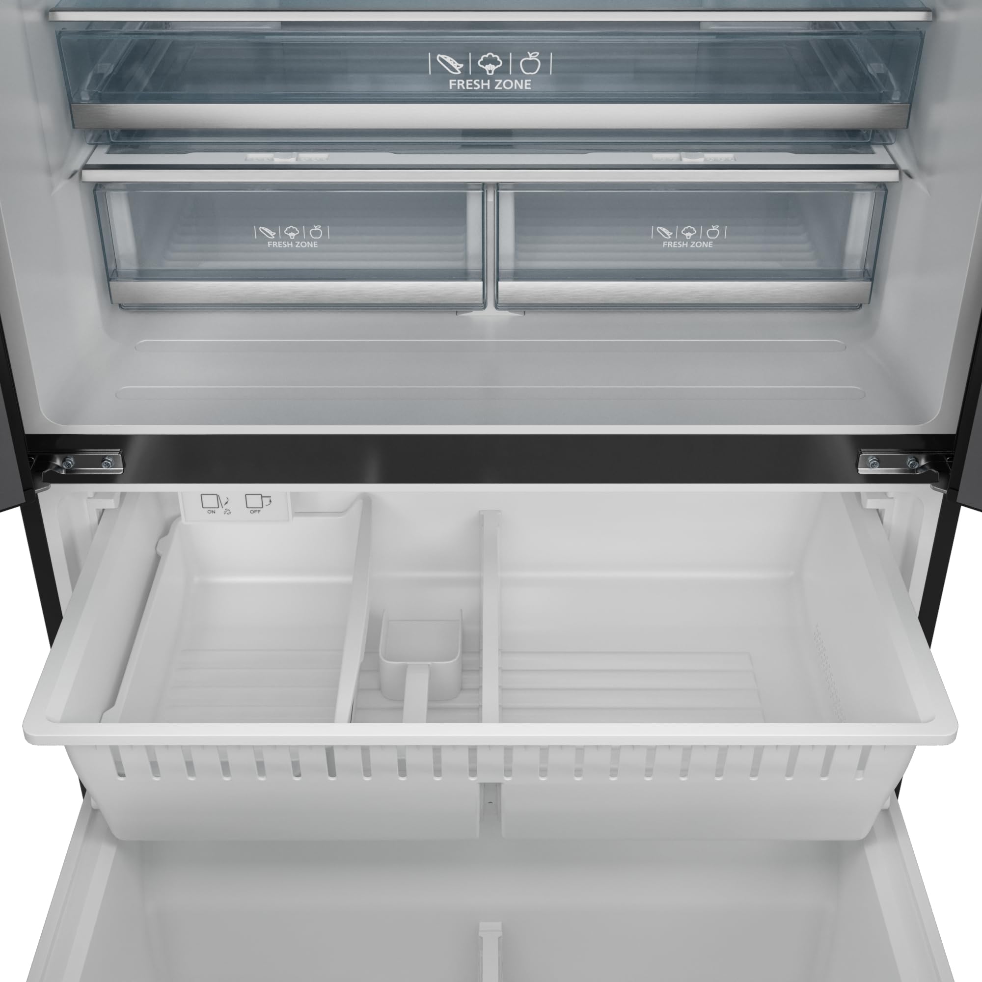 36 in. Wide Gordon Ramsay Series By Thor Kitchen 20.3 cu. ft. Counter Depth Refrigerator With Stainless Steel Hardware - Black - View 3 | Fridge.com
