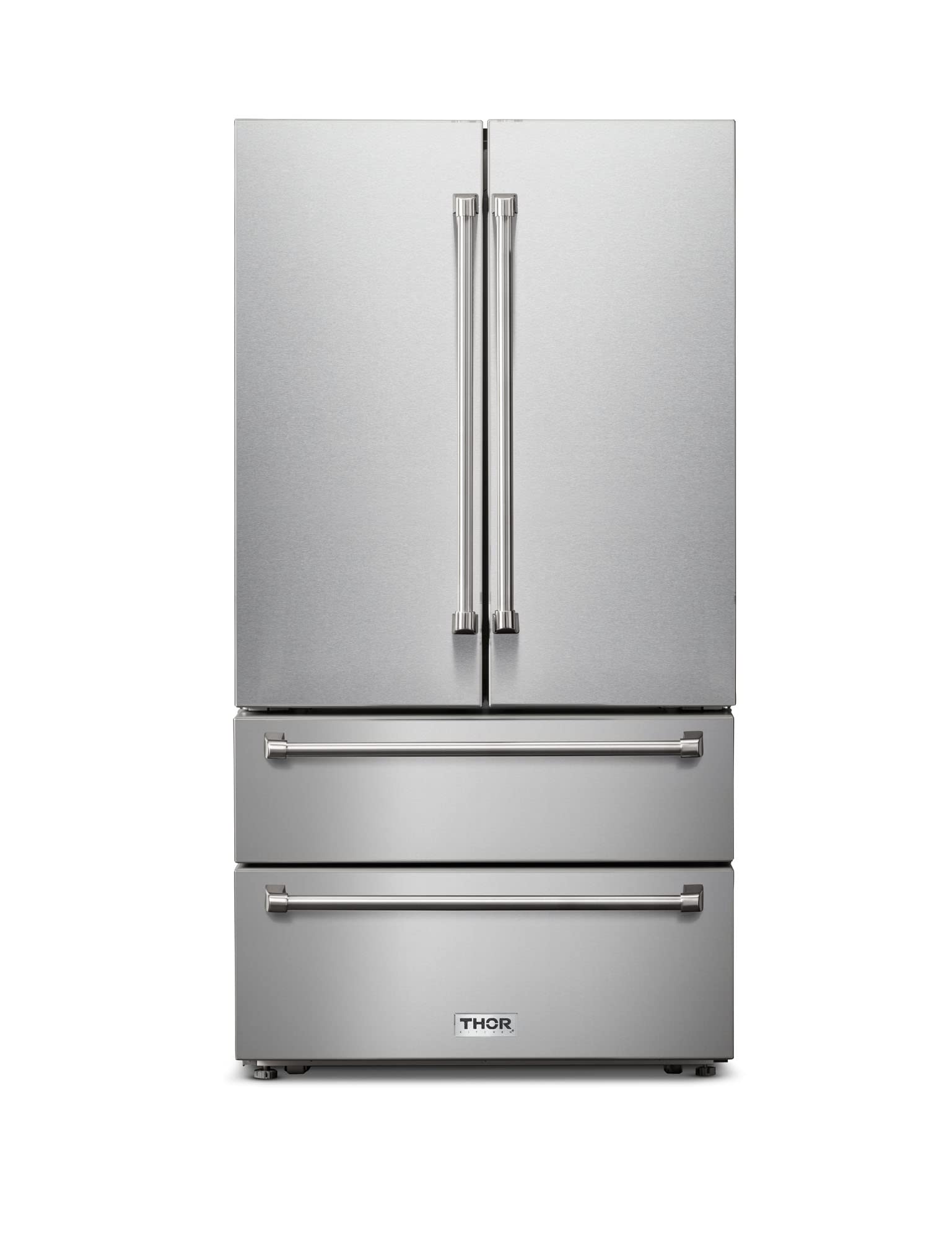 Thor Kitchen - 36 in. Wide 22.5 cu. ft. Professional French Door Counter Depth Refrigerator With Ice Maker - Stainless Steel - View 2 | Fridge.com