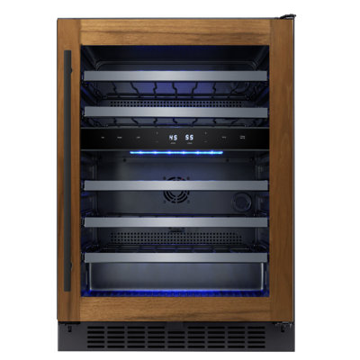Transcend 24 in. 46 Bottle Panel-Ready Single Door Dual Zone Built-In Wine Cooler | Fridge.com