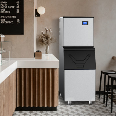 Tittla 450 lb. Daily Production Clear Ice Freestanding Commercial Ice Maker with 300 lb. Storage Bin | Fridge.com