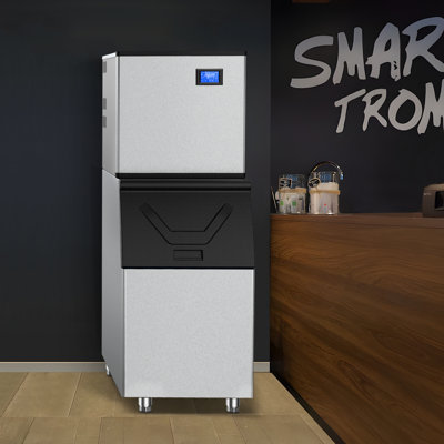 22-inch 600 Lb./day Commercial Ice Machine, Air-cooled, Silver Stainless Steel, 182 Ice Cubes Per Cycle, Freestanding | Fridge.com