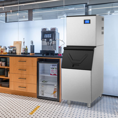 Tittla 22.3" 510 Lbs/Day Commercial Ice Maker, Air-Cooled Stainless Steel Ice Machine with Adjustable Cube Size, 156 Cubes per Cycle, Built-in or Free | Fridge.com