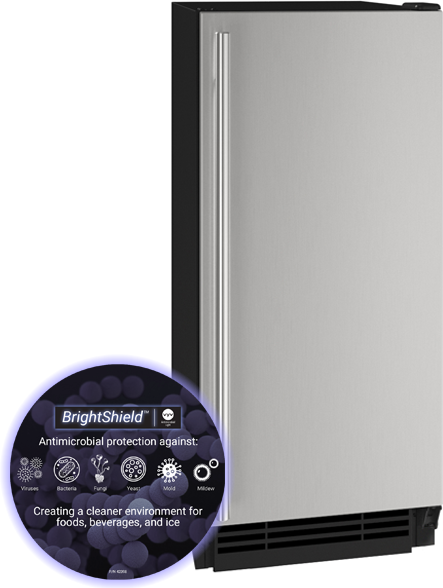 U-Line BrightShield 15" Freestanding/Built In Undercounter Ice Maker UHCP115SS81A — FIN-0018816 | Fridge.com