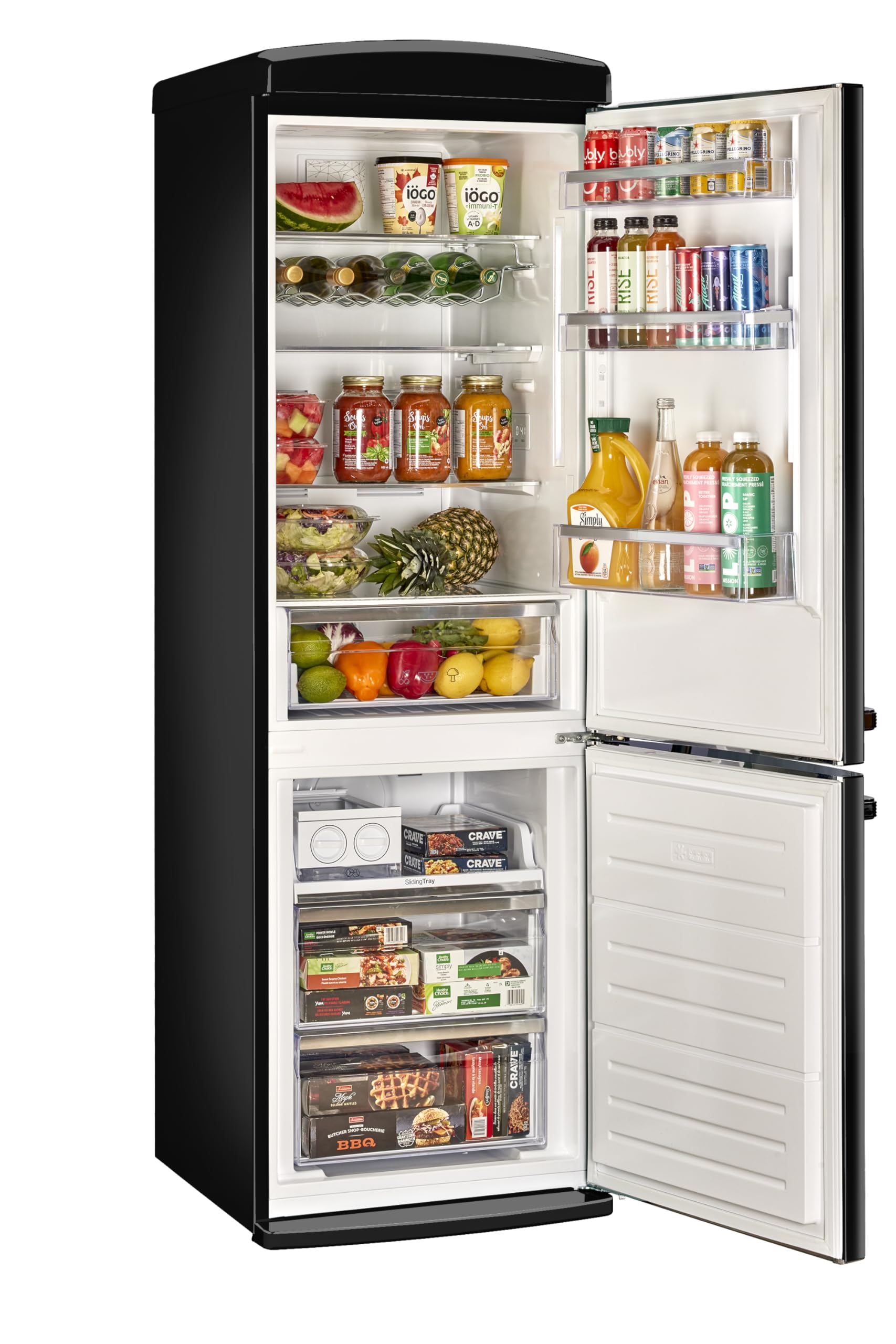 Classic Retro 24 In 12 Cu.ft Bottom Mount Fridge Auto Defrost, Energy Star Certified, Counter Depth | Fridge.com