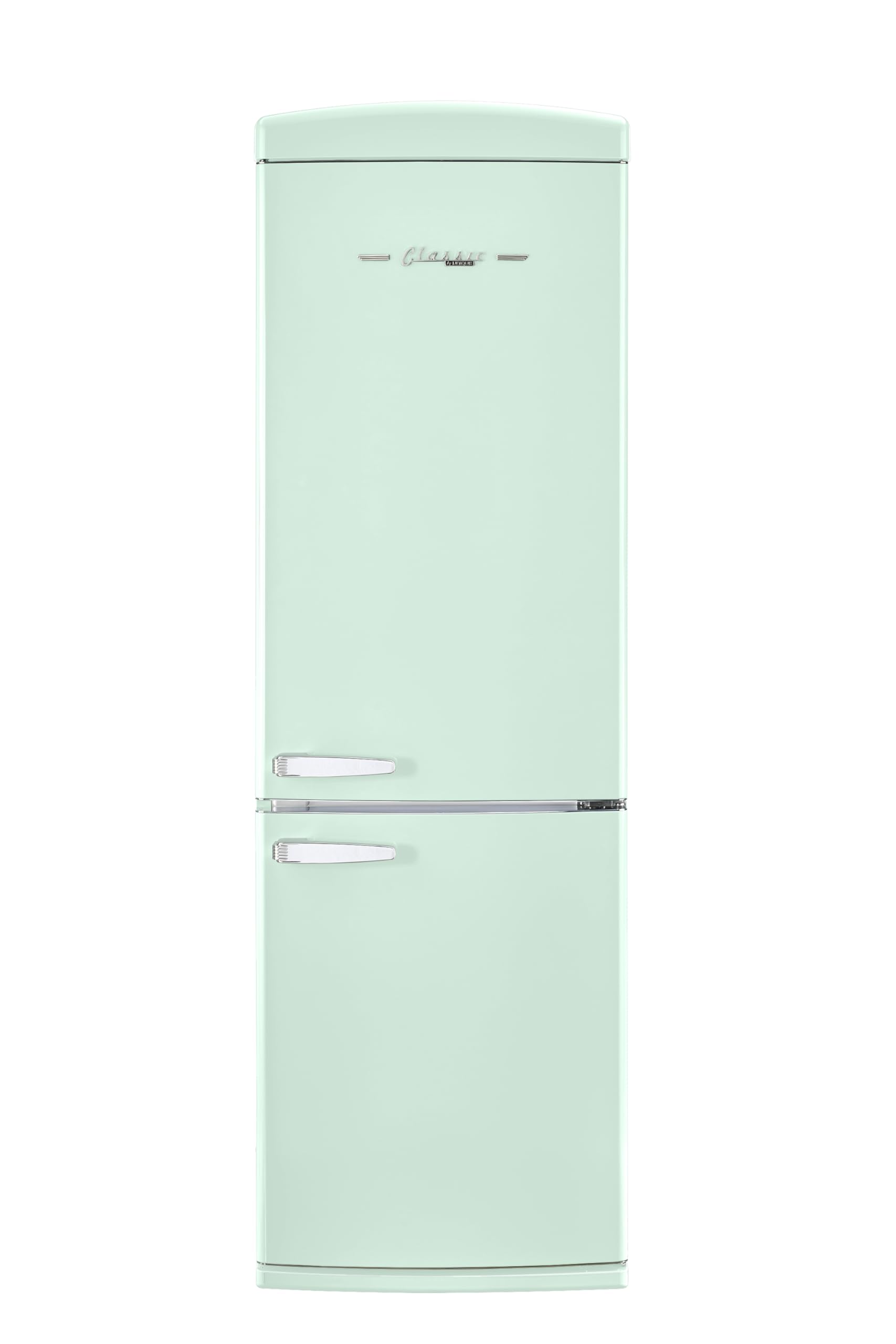 Unique Appliances - 24 in. Wide Classic Retro 23.8 in 11.7 cu. ft. Frost Free Retro Bottom Freezer Refrigerator ENERGY STAR - Summer Mint Green — FIN-0004151 | Fridge.com