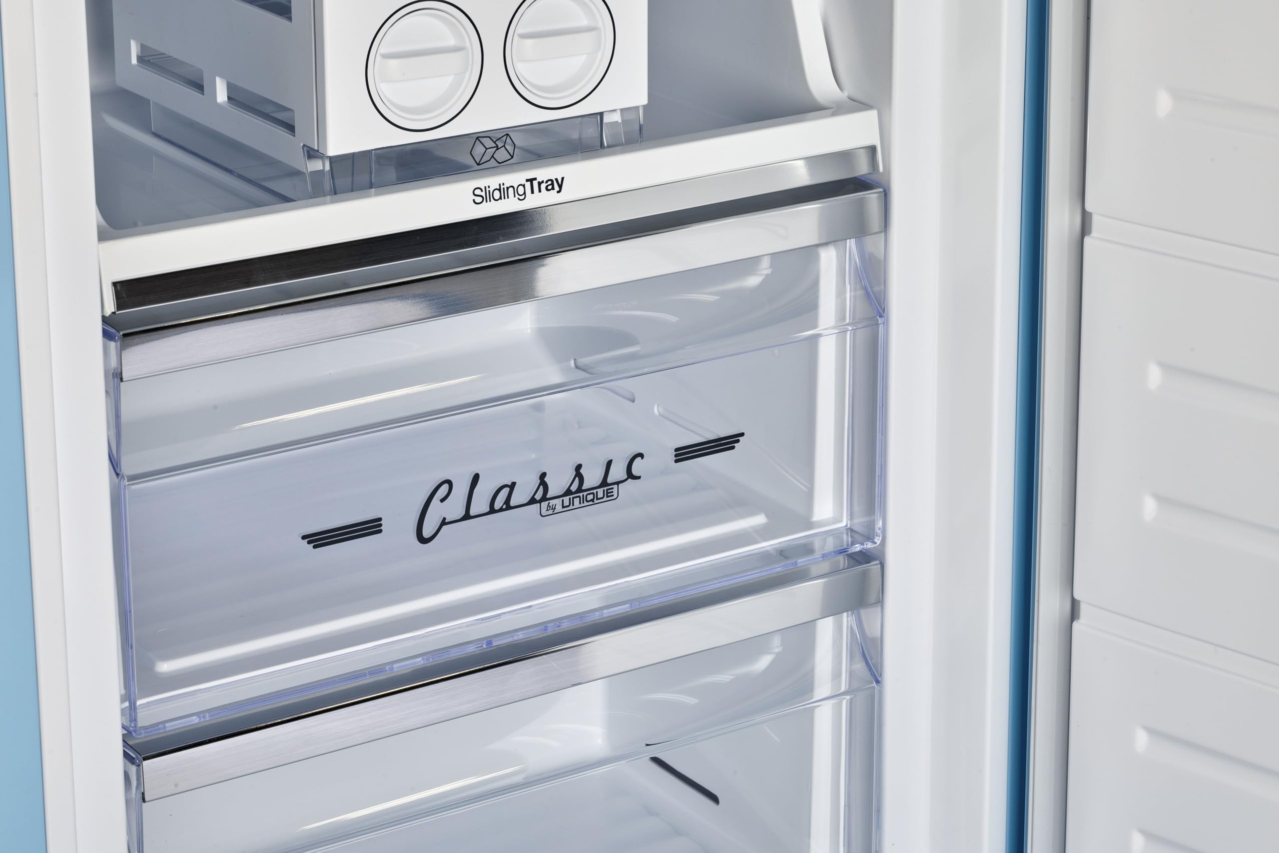 Unique Appliances - 24 in. Wide Classic Retro 23.8 in 11.7 cu. ft. Frost Free Retro Bottom Freezer Refrigerator Energy Star - Orange Creamsicle - View 4 | Fridge.com