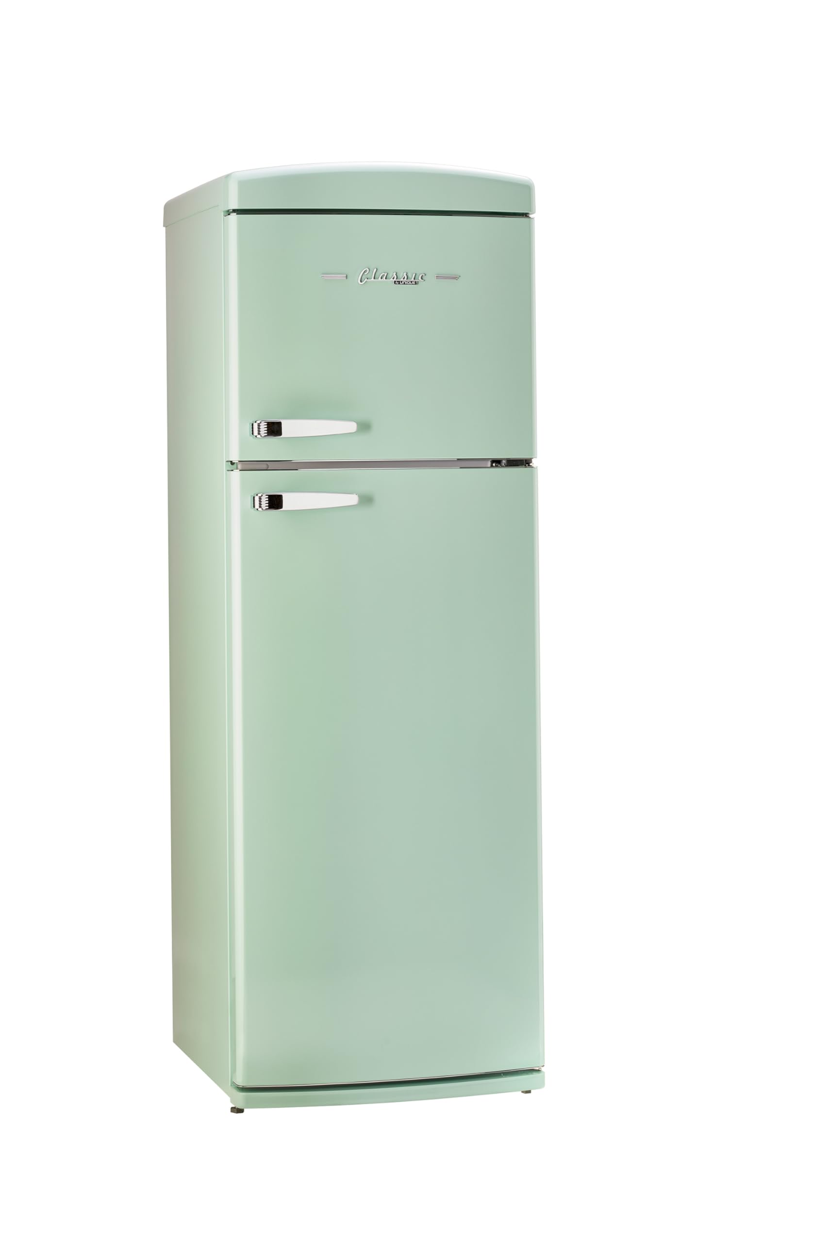 Unique Appliances - 24 in. Wide Classic Retro 11 cu.ft. Top Freezer Refrigerator - Summer Mint Green - View 2 | Fridge.com