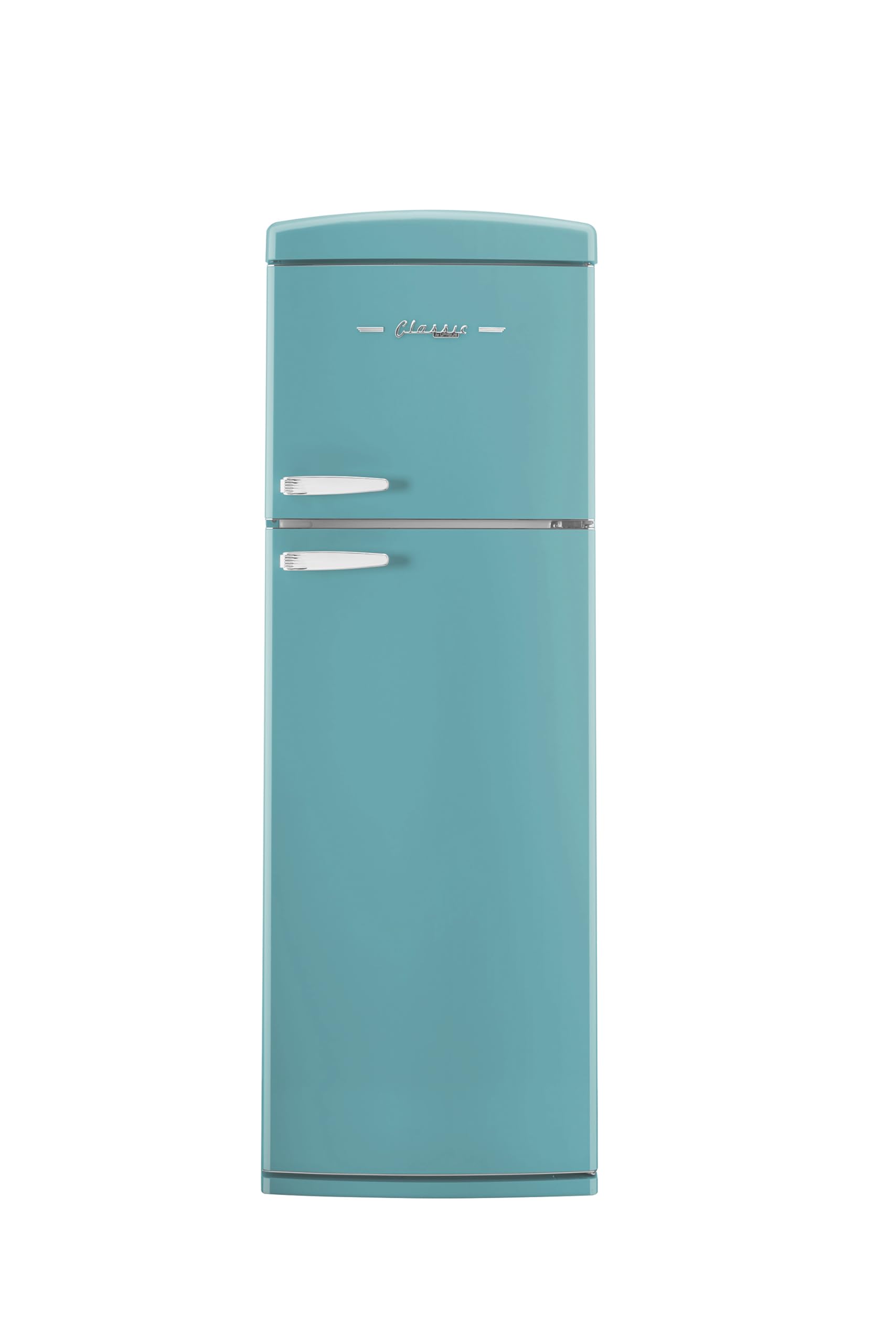 Unique Appliances - 24 in. Wide Classic Retro 11 cu.ft. Top Freezer Refrigerator - Ocean Mist Turquoise — FIN-0008525 | Fridge.com