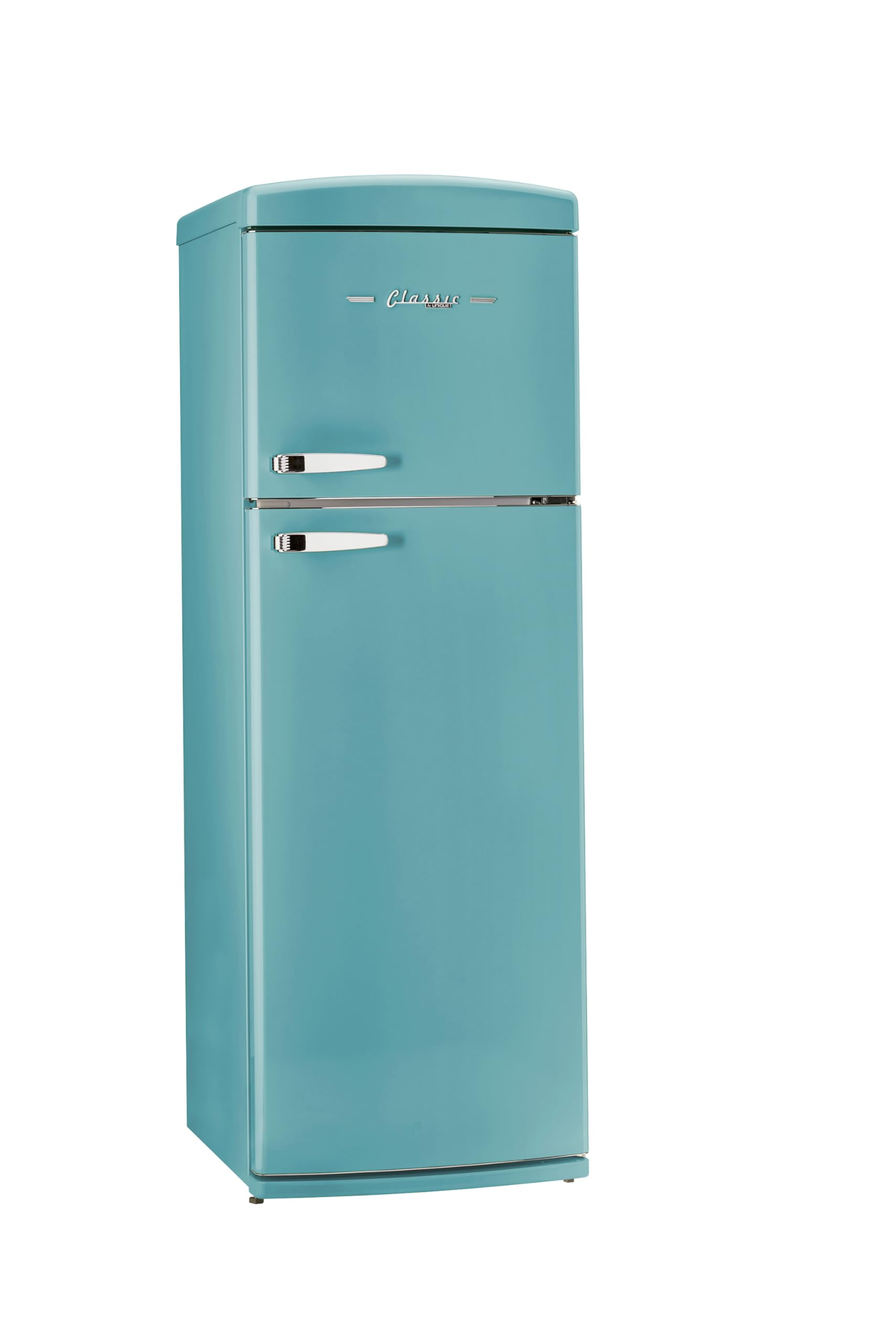 Unique Appliances - 24 in. Wide Classic Retro 11 cu.ft. Top Freezer Refrigerator - Ocean Mist Turquoise - View 2 | Fridge.com