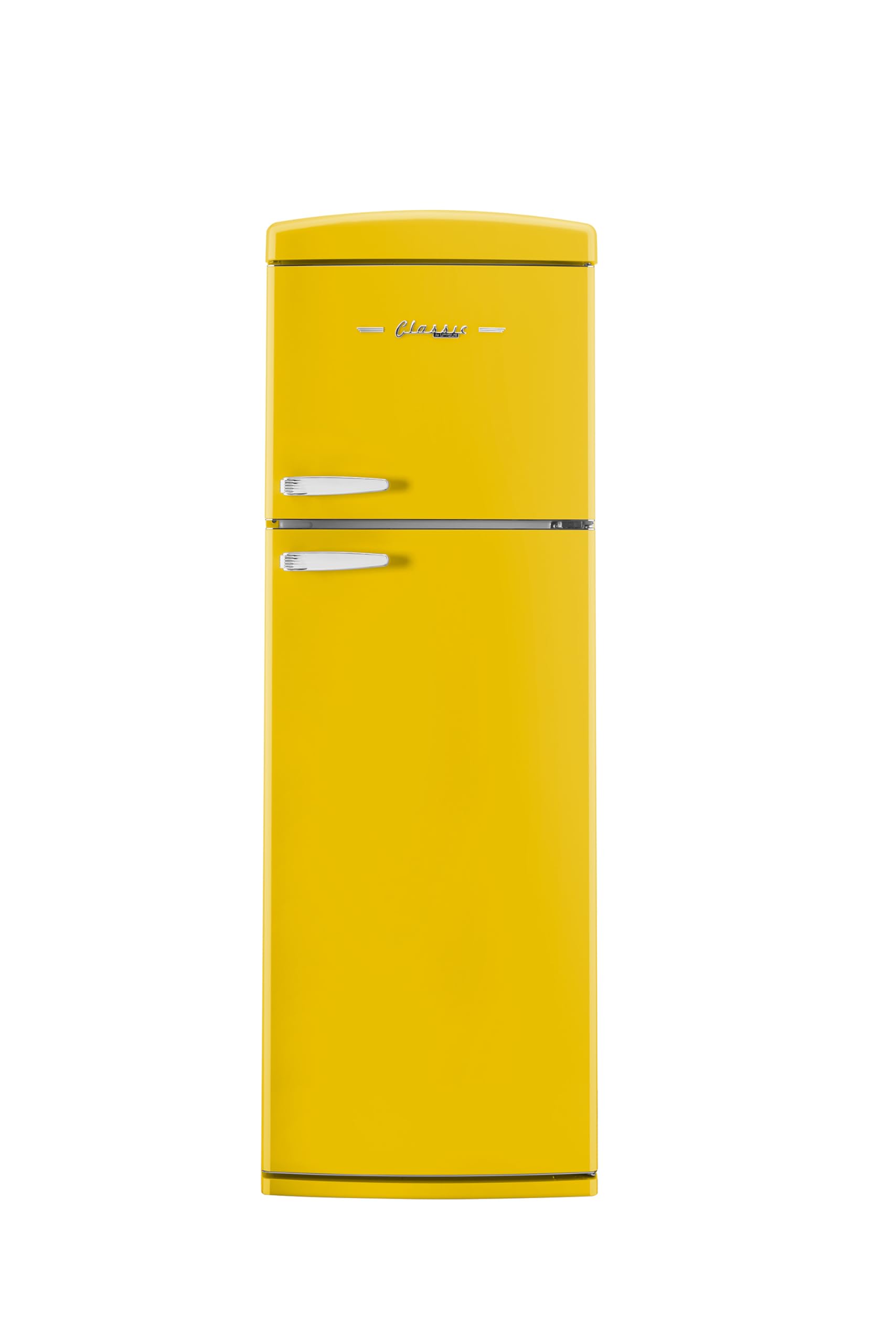 Unique Appliances - 24 in. Wide Classic Retro 11 cu.ft. Top Freezer Refrigerator - Canary Yellow — FIN-0005131 | Fridge.com