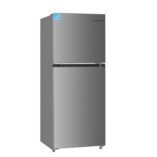 Upstreman 11.6 Cu.Ft. Double Door Refrigerator in Stainless Steel with Large Capacity Top Freezer, Frost Free, Adjustable Thermostat Control, Apartment Refrigerator with Freezer, ENERGY STAR | Fridge.com