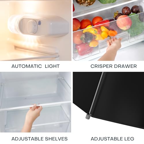 Upstreman 7.7 cu.ft. Refrigerator With Freezer Double Door Fridge - View 5 | Fridge.com