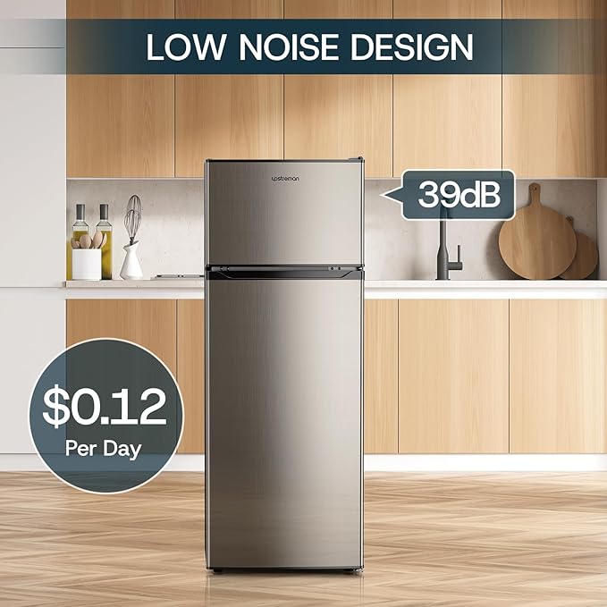 Upstreman 7.7 cu.ft. Refrigerator With Freezer Double Door Refrigerator - View 4 | Fridge.com