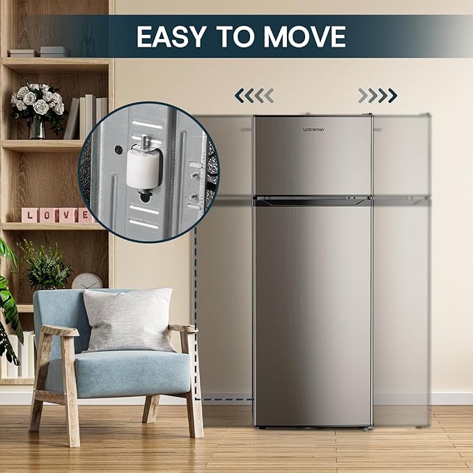 Upstreman 7.7 cu.ft. Refrigerator With Freezer Double Door Refrigerator - View 6 | Fridge.com