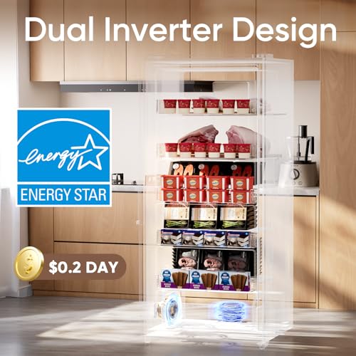 Upstreman 21.2 cu.ft. Stainless Convertible Upright Freezer - View 4 | Fridge.com