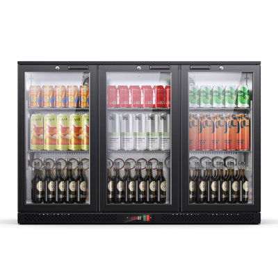 11.4 Cu.Ft Back Beverage Refrigerator With 3 Glass Doors, Commercial Back Bar Cooler | Fridge.com